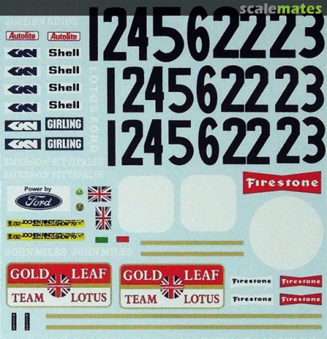 Boxart Lotus 72C Sponsor decals MSMD172 MSM Creation