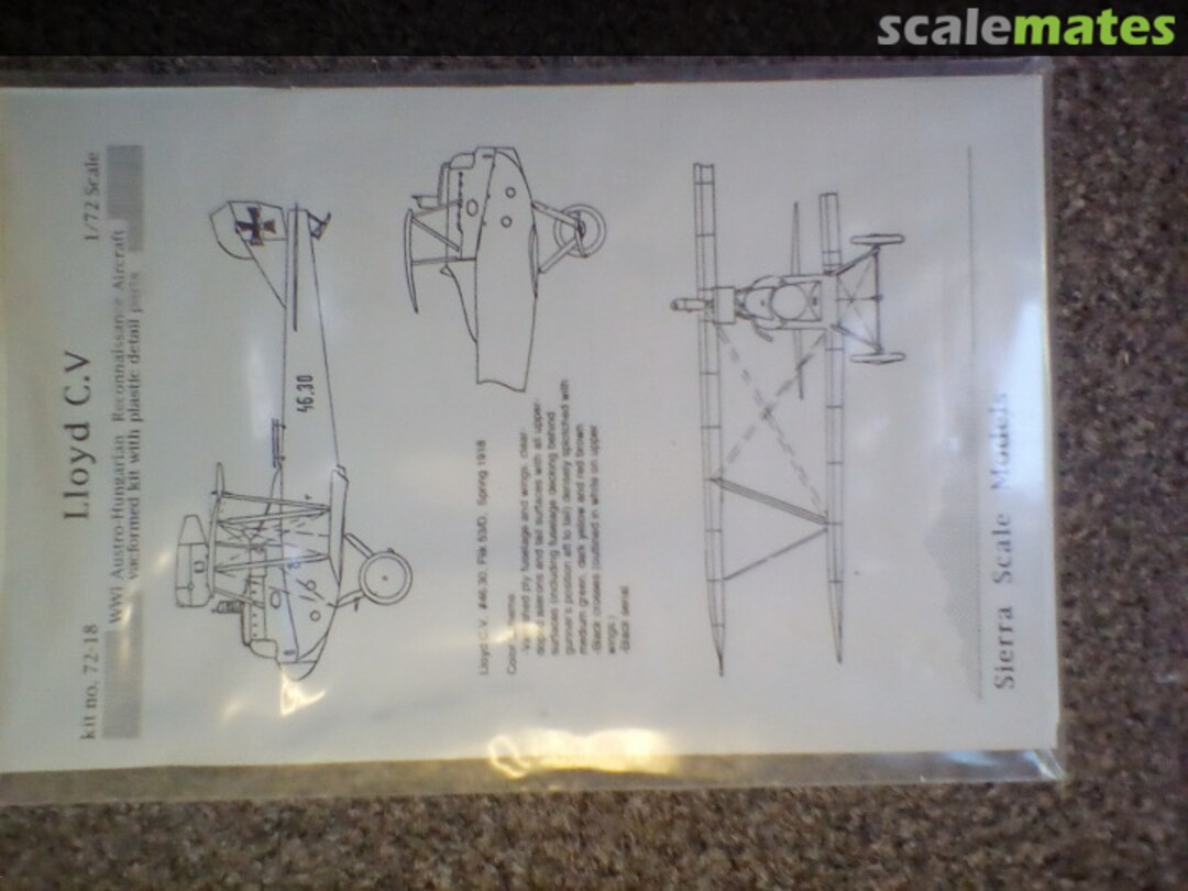 Boxart Lloyd C.V 72-18 Sierra Scale Models Boxart Lloyd C.V 72-18 Sierra Scale Models