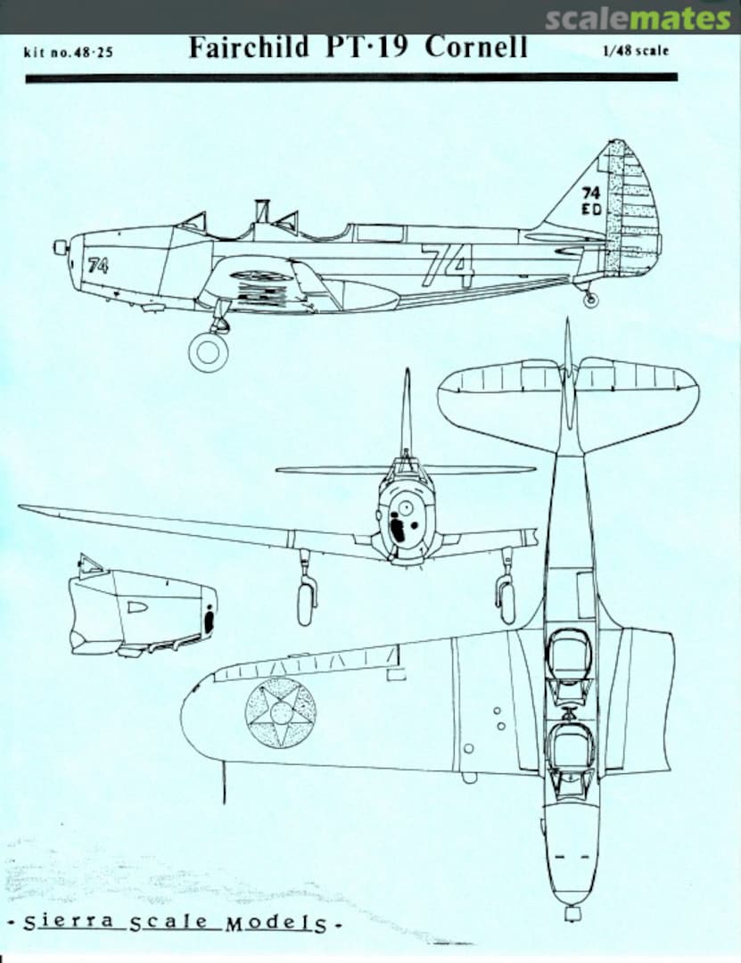 Boxart Fairchild Pt.19 Cornell 48-25 Sierra Scale Models Boxart Fairchild Pt.19 Cornell 48-25 Sierra Scale Models