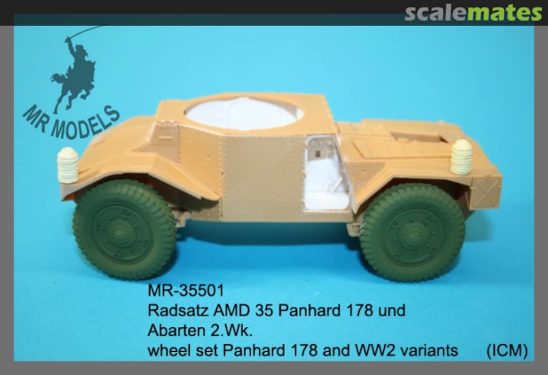 Boxart wheel set Panhard 178 and WW2 variants MR-35501 MR Modellbau Boxart wheel set Panhard 178 and WW2 variants MR-35501 MR Modellbau