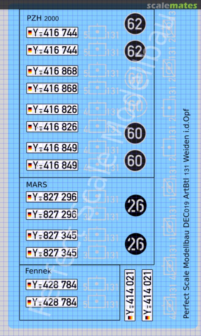 Boxart Decalbogen Art.Btl 131 Weiden i.d.Opf. DEC019 Perfect Scale Modellbau Boxart Decalbogen Art.Btl 131 Weiden i.d.Opf. DEC019 Perfect Scale Modellbau