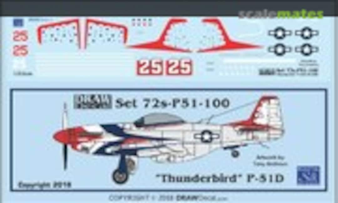 1:72 "Thunderbird" P-51D (Draw Decal 72-P51-100) 72-P51-100