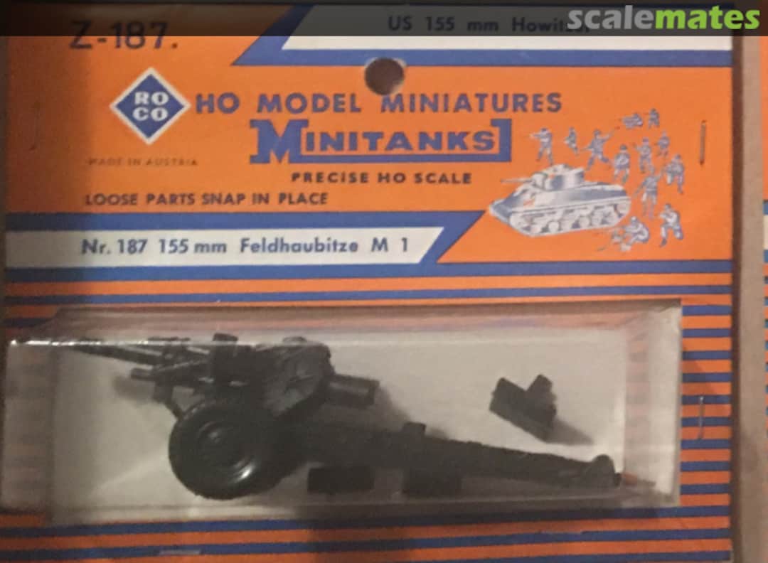 Boxart US 155 mm Howitzer Z-187 Roco Minitanks Boxart US 155 mm Howitzer Z-187 Roco Minitanks