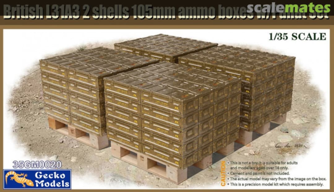 Boxart L31A3 2 shells 105mm ammo boxes 35GM0020 Gecko Models Boxart L31A3 2 shells 105mm ammo boxes 35GM0020 Gecko Models