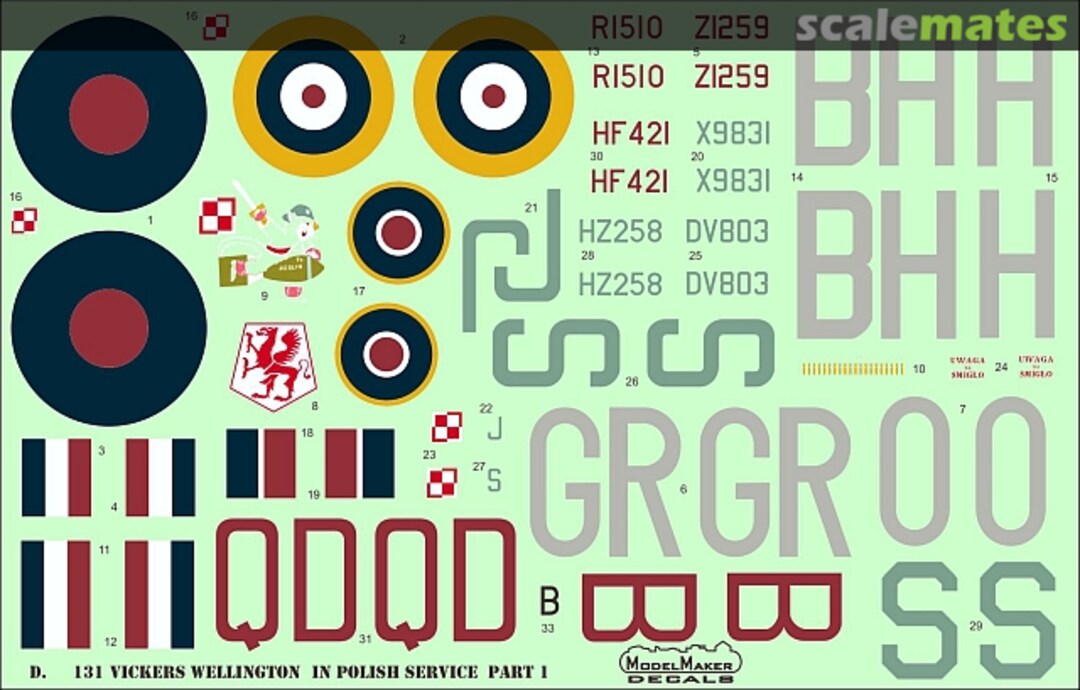 Boxart Vickers Wellington in Polish service part I D72131 ModelMaker Boxart Vickers Wellington in Polish service part I D72131 ModelMaker