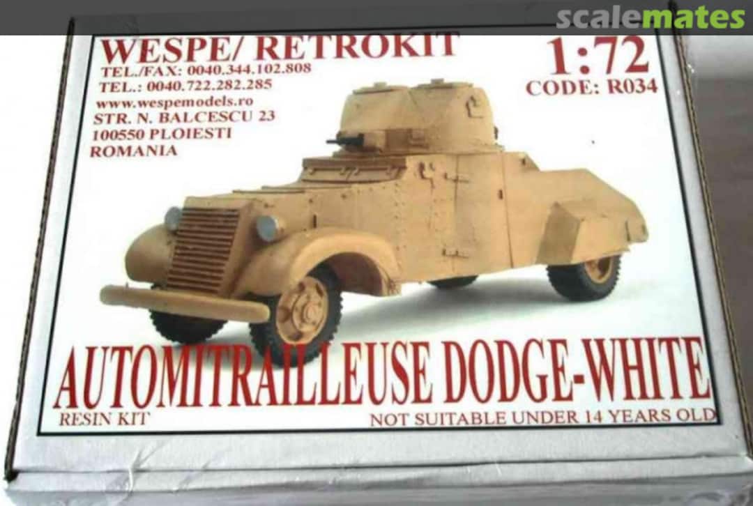 Boxart Automitrailleuse Dodge-White WES 72117 Wespe Models Boxart Automitrailleuse Dodge-White WES 72117 Wespe Models