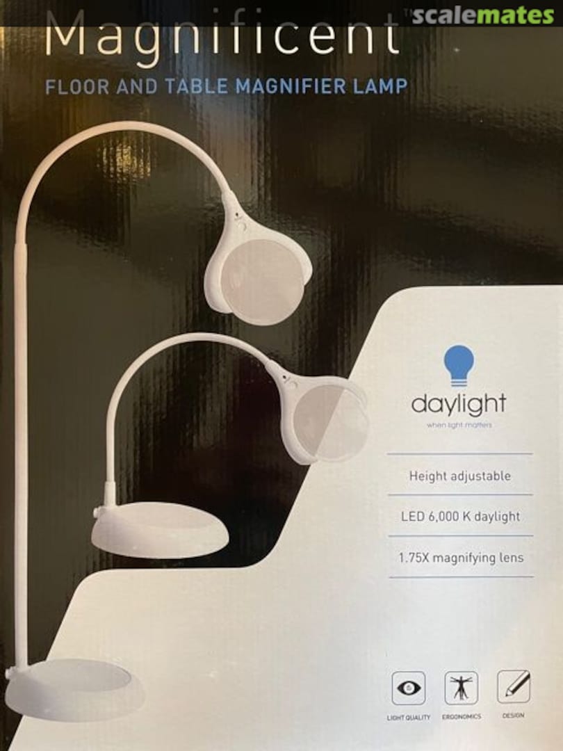 Boxart Magnificent Floor and Table Magnifier Lamp E25050 Daylight Company Ltd Boxart Magnificent Floor and Table Magnifier Lamp E25050 Daylight Company Ltd