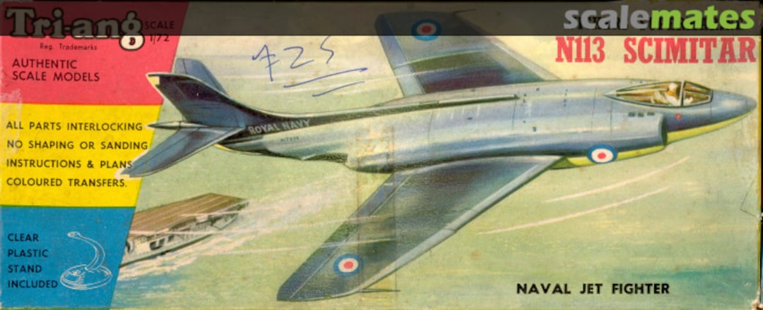Boxart Vickers Supermarine N113 Scimitar 334P Tri-ang (FROG) Boxart Vickers Supermarine N113 Scimitar 334P Tri-ang (FROG)