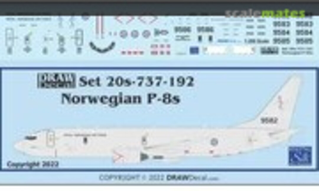 1:144 Boeing P-8A Royal Norwegian Air Force (Draw Decal 44-737-192) 44-737-192