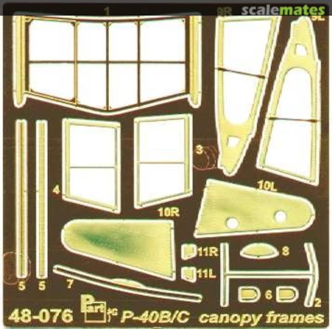 Boxart P-40B/C (canopy frames) S48-076 Part Boxart P-40B/C (canopy frames) S48-076 Part