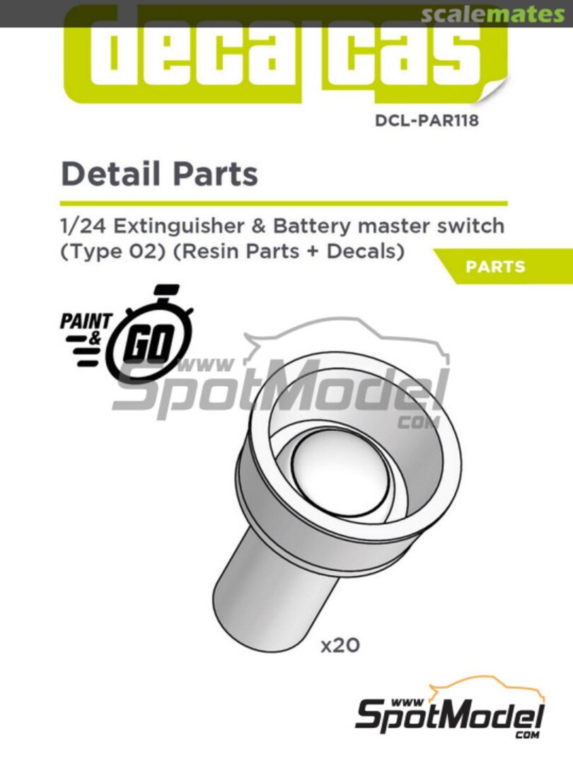 Boxart Extinguisher and battery master switch DCL-PAR118 Decalcas Boxart Extinguisher and battery master switch DCL-PAR118 Decalcas