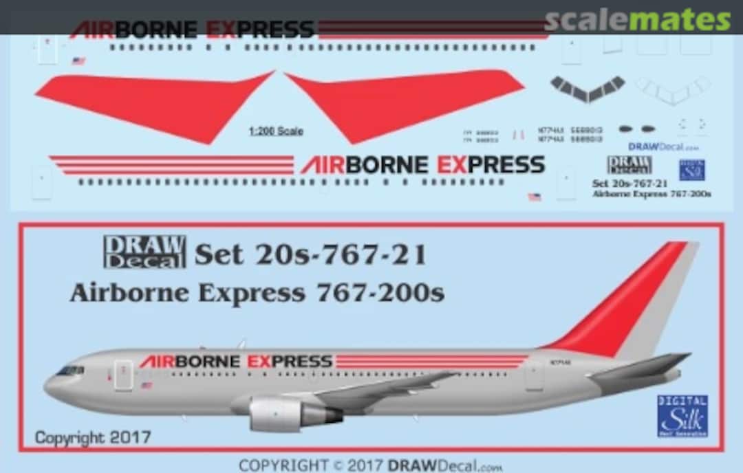 Boxart Airborne Express 767-200s 20-767-21 Draw Decal Boxart Airborne Express 767-200s 20-767-21 Draw Decal