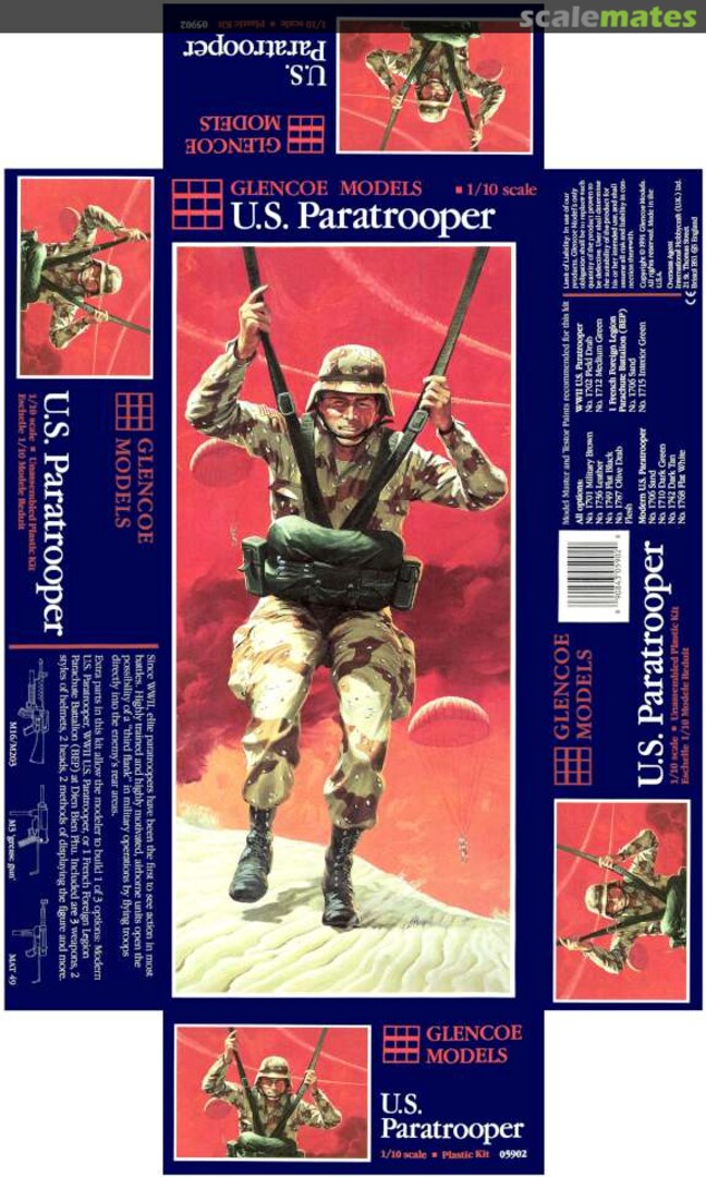 Boxart U.S. Paratrooper 05902 Glencoe Models Boxart U.S. Paratrooper 05902 Glencoe Models