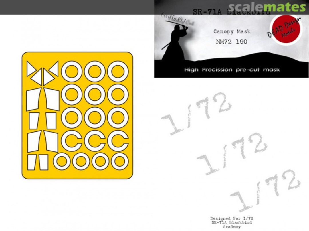 Boxart SR-71A Blackbird Canopy Mask NM72190 DEAD Design Models Boxart SR-71A Blackbird Canopy Mask NM72190 DEAD Design Models