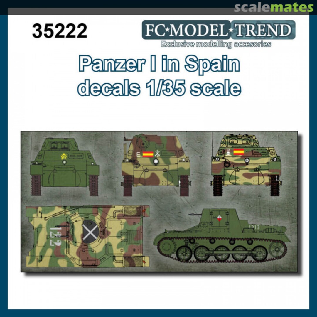 Boxart Panzer I in Spain decals 35222 FC Model Trend Boxart Panzer I in Spain decals 35222 FC Model Trend
