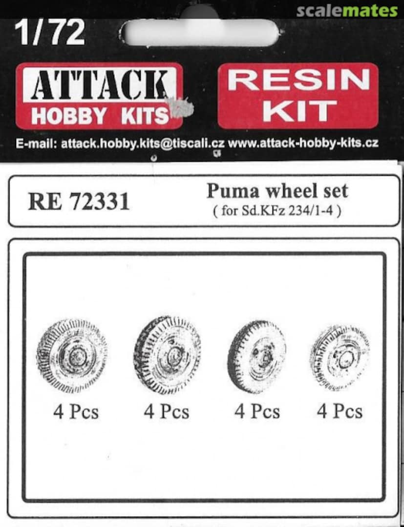 Boxart Puma Wheel Set (for Sd.Kfz. 234/1-4) 72331 Attack Hobby Kits Boxart Puma Wheel Set (for Sd.Kfz. 234/1-4) 72331 Attack Hobby Kits