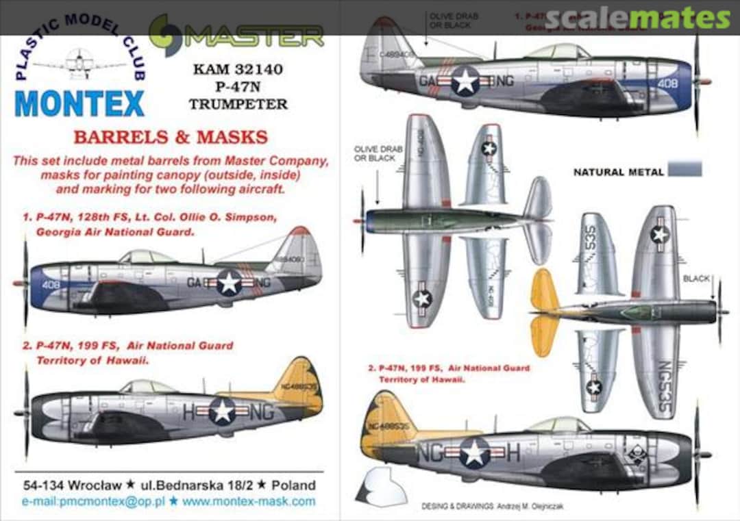 Boxart Republic P-47N Thunderbolt KAM32140 Montex Boxart Republic P-47N Thunderbolt KAM32140 Montex