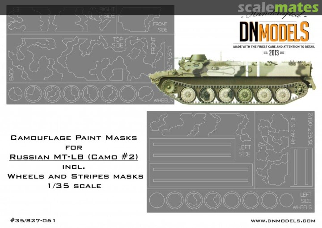Boxart Camo Paint Masks Russian MT-LB /Ver.2/ incl. Wheels & Stripes 35/827-061 DN Models Boxart Camo Paint Masks Russian MT-LB /Ver.2/ incl. Wheels & Stripes 35/827-061 DN Models