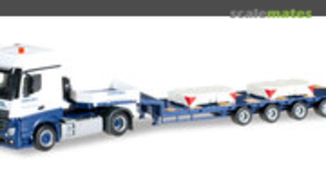 Mercedes-Benz Actros Bigspace Semitieflade-Sattelzug mit 2 Ballastgewichten &quot;Wasel Krane&quot; (Herpa 304641)