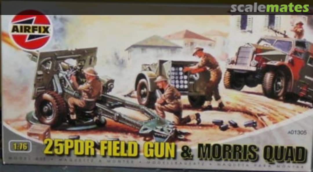 Boxart 25Pdr Field Gun & Morris Quad A01305 Airfix Boxart 25Pdr Field Gun & Morris Quad A01305 Airfix