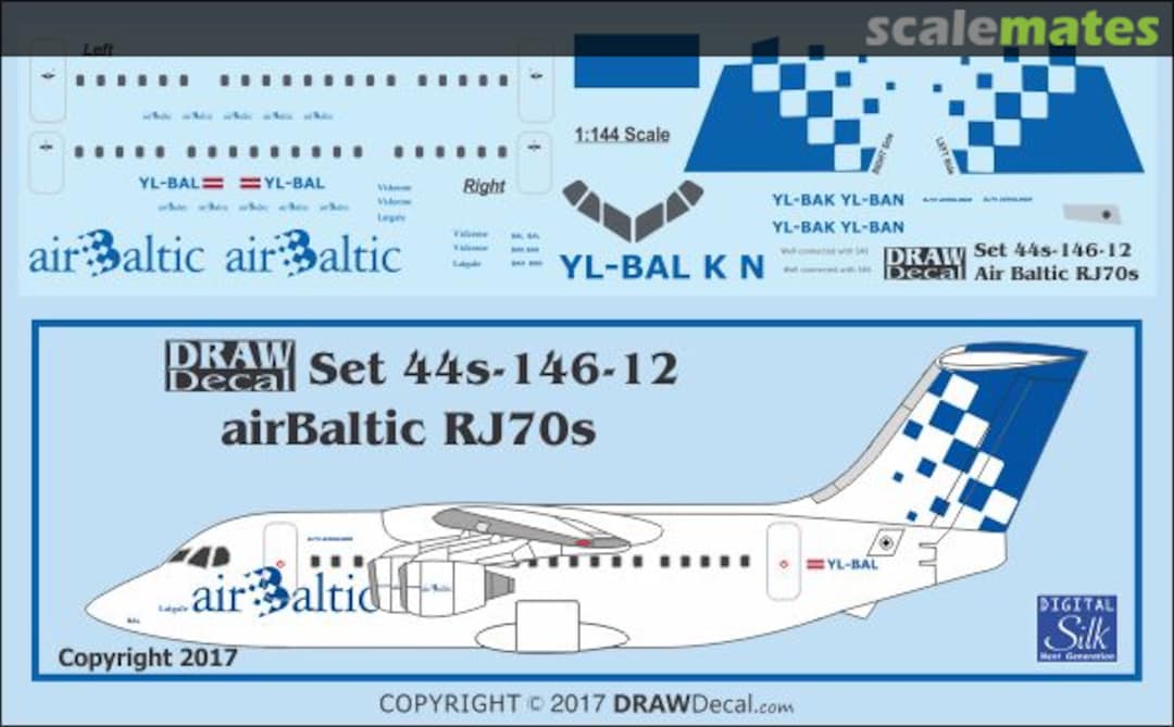 Boxart British Aerospace Avro RJ70 44-146-12 Draw Decal Boxart British Aerospace Avro RJ70 44-146-12 Draw Decal