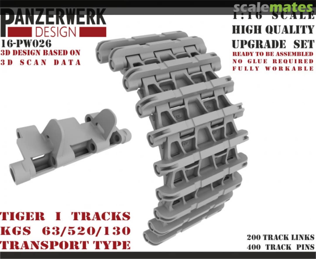 Boxart Tiger I transport tracks 16-PW026 Panzerwerk design Boxart Tiger I transport tracks 16-PW026 Panzerwerk design