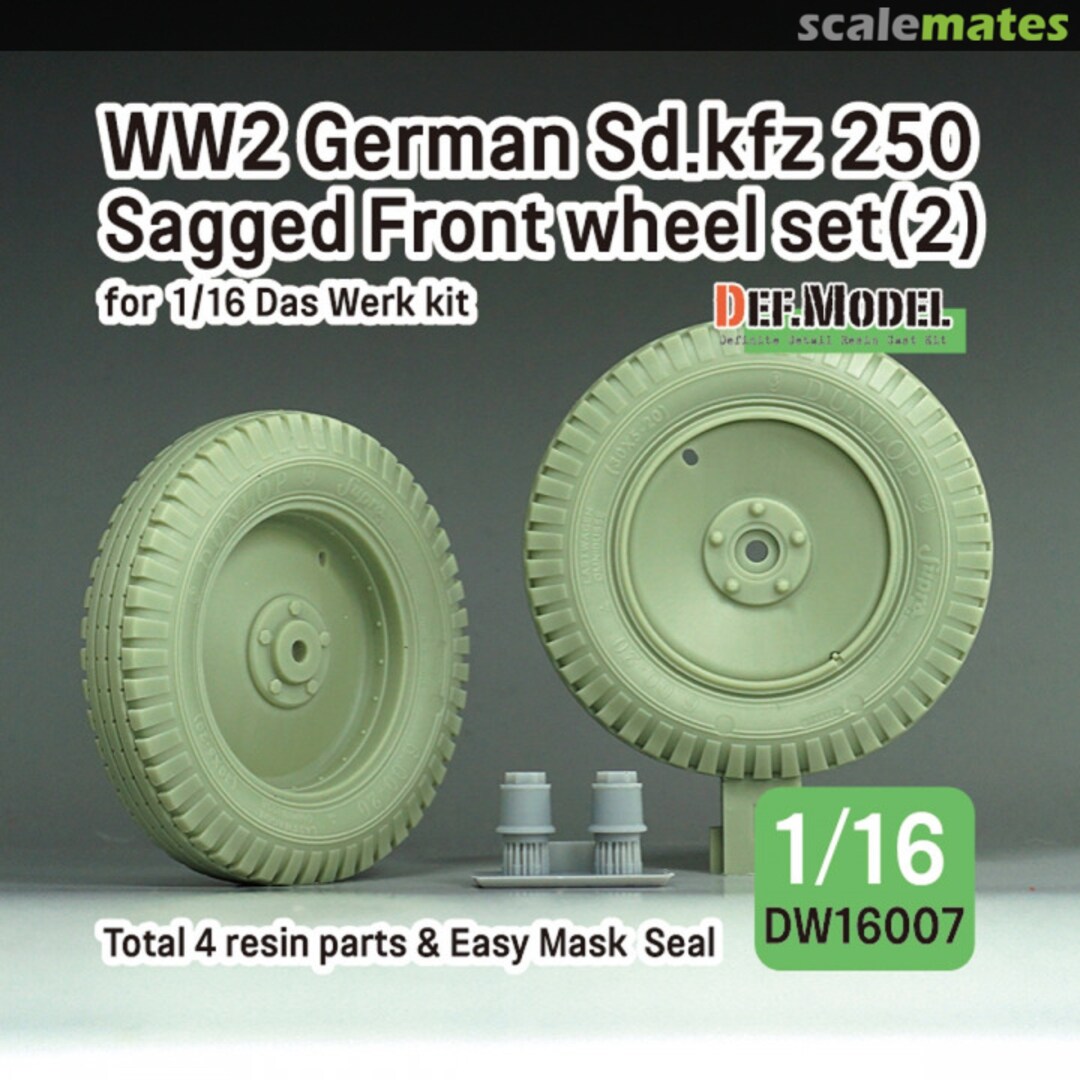 Boxart Sd.kfz.250 Half-track front sagged wheel set (2) DW16007 Def.Model Boxart Sd.kfz.250 Half-track front sagged wheel set (2) DW16007 Def.Model