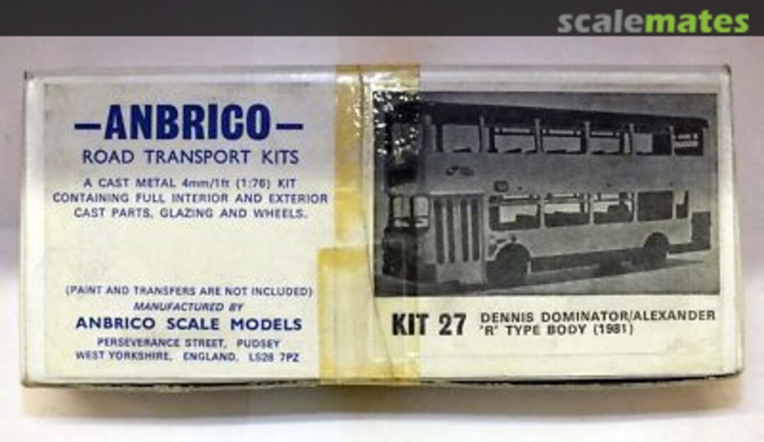 Boxart Alexander 'R' Type Dennis 27 Anbrico