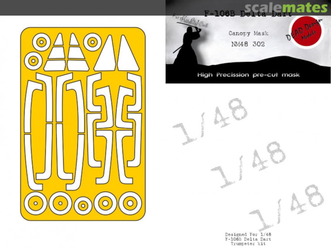 Boxart Convair F-106 B Delta Dart - Canopy Mask (for Trumpeter kits) NM48302 DEAD Design Models Boxart Convair F-106 B Delta Dart - Canopy Mask (for Trumpeter kits) NM48302 DEAD Design Models