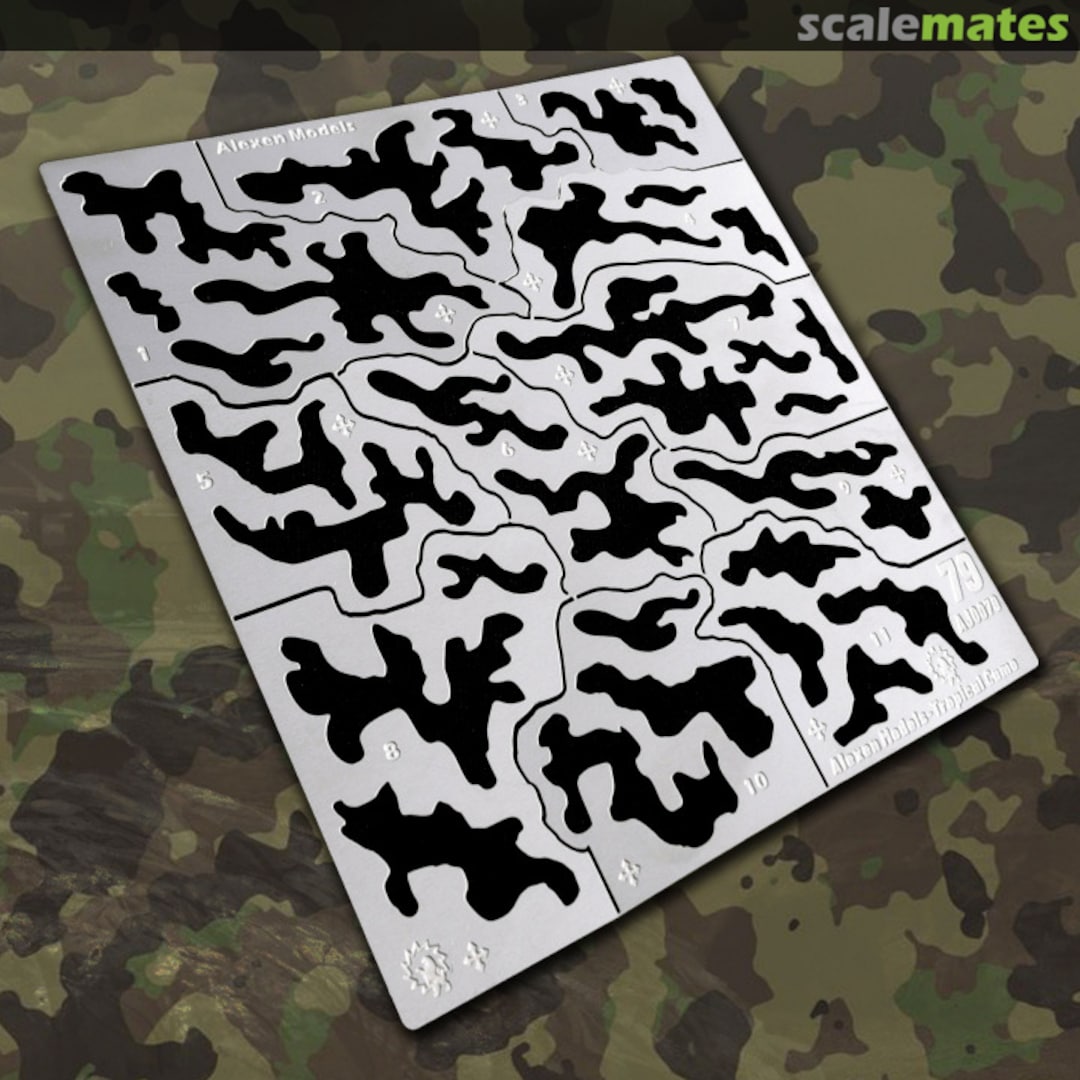 Boxart Gundam/AFV Tropical Jungle Camoflage Airbrush Stencil FG-AJ0079 Alexen Model Boxart Gundam/AFV Tropical Jungle Camoflage Airbrush Stencil FG-AJ0079 Alexen Model