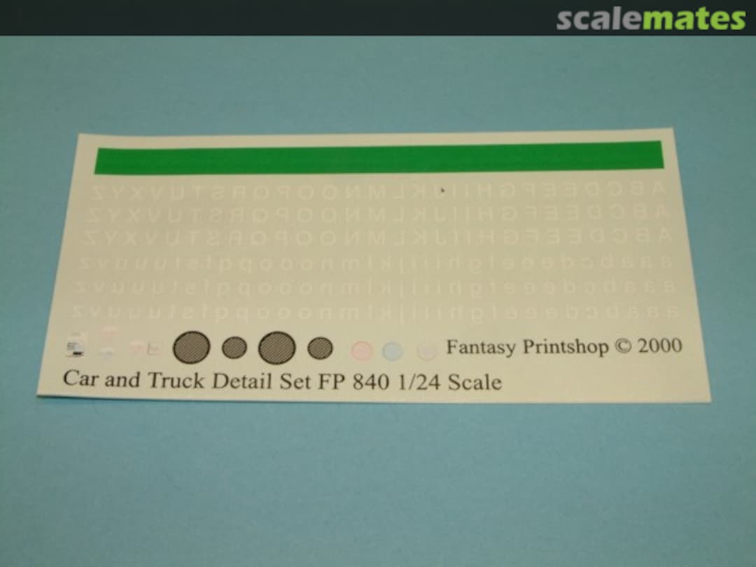 Boxart Tax & Operator Discs, Sun Visor Strip c/w Letters FP840 M&G Mouldings