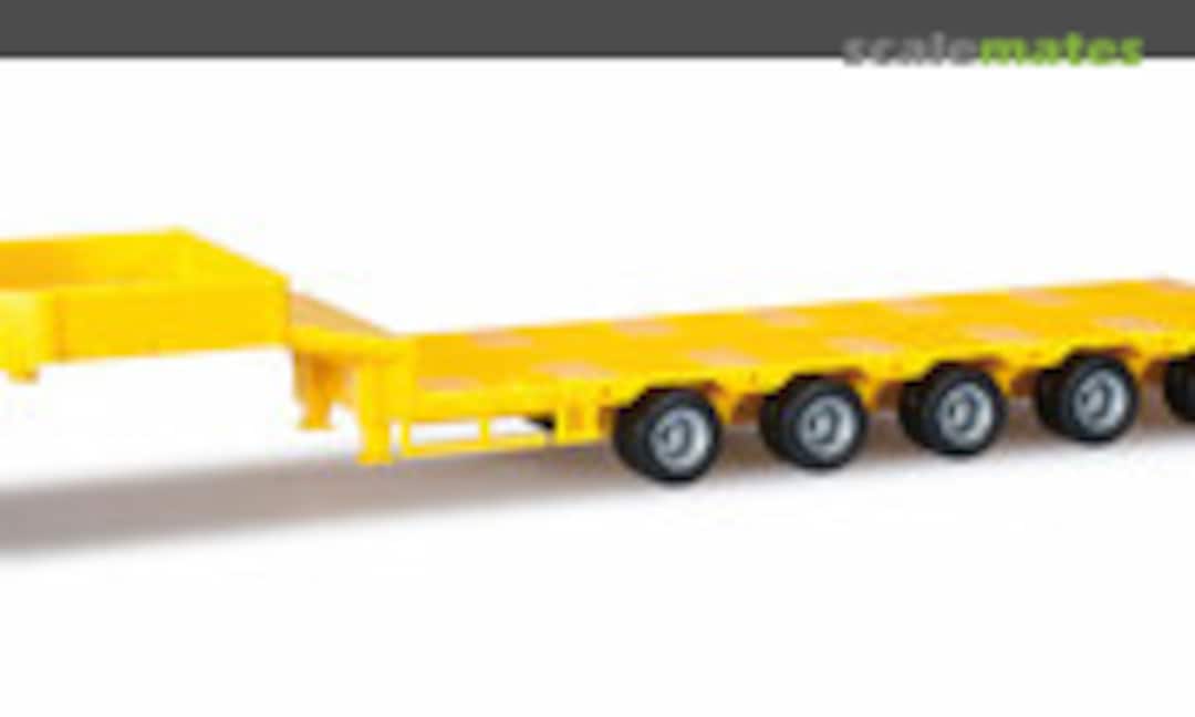 1:87 Goldhofer low boy trailer 5-axle with enclosed chutes, traffic yellow (Herpa 076388-003)