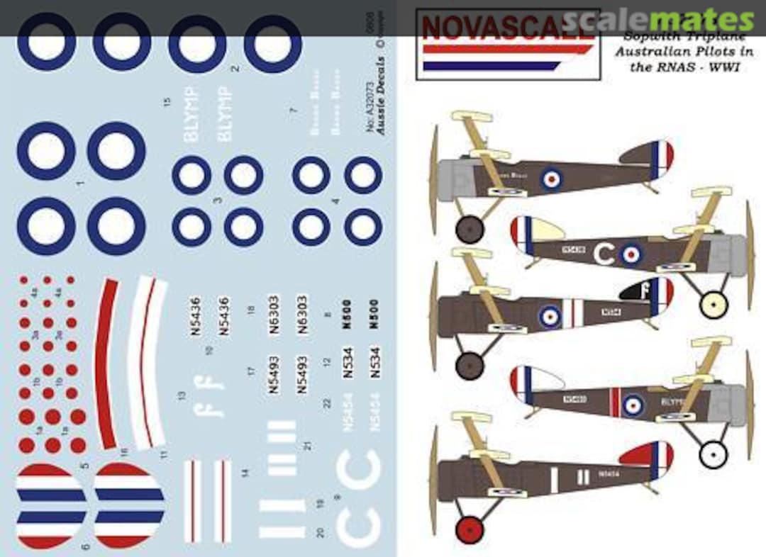 Boxart Sopwith Triplane - Australian Pilots in RNAS, WWI N-32073 Novascale Boxart Sopwith Triplane - Australian Pilots in RNAS, WWI N-32073 Novascale