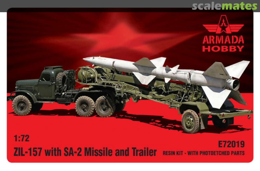 Boxart ZIL-157 with SA-2 Missile and Trailer E72019 Armada Hobby Boxart ZIL-157 with SA-2 Missile and Trailer E72019 Armada Hobby
