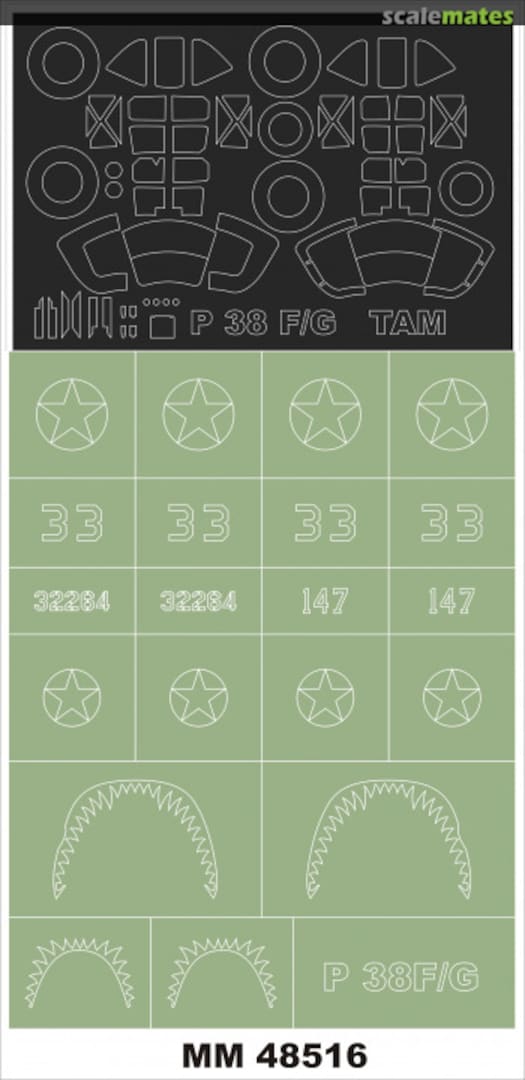 Boxart Lockheed P-38F/G Lightning MM48516 Montex Boxart Lockheed P-38F/G Lightning MM48516 Montex