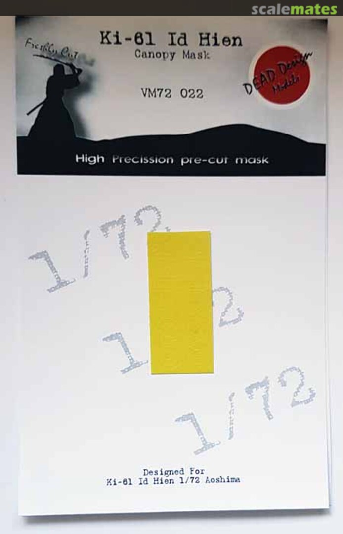 Boxart Kawasaki Ki-61-Id Hien canopy paint frame mask VM72022 DEAD Design Models Boxart Kawasaki Ki-61-Id Hien canopy paint frame mask VM72022 DEAD Design Models