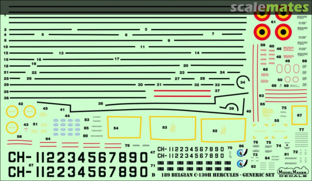 Boxart Belgian C-130H Hercules - Generic Set D72189 ModelMaker Boxart Belgian C-130H Hercules - Generic Set D72189 ModelMaker