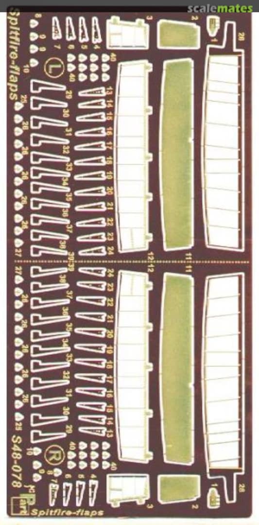 Boxart Spitfire (flaps) S48-078 Part Boxart Spitfire (flaps) S48-078 Part