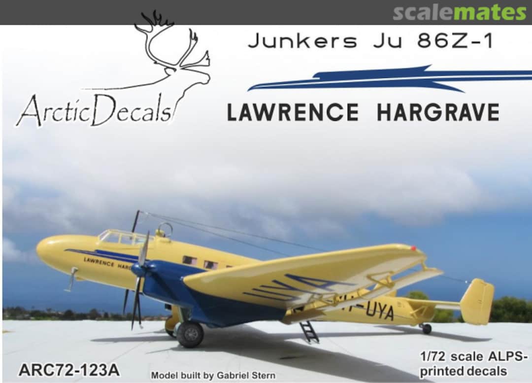 Boxart Junkers Ju86Z-1 Lawrence Hargrave ARC72-123A Arctic Decals Boxart Junkers Ju86Z-1 Lawrence Hargrave ARC72-123A Arctic Decals