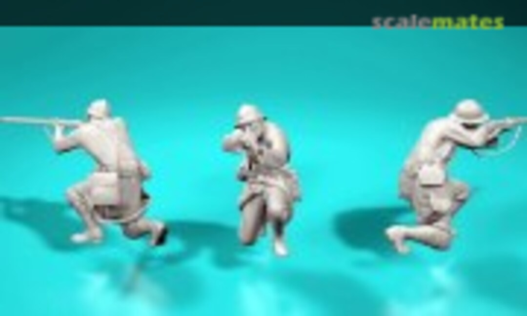 1:72 WWI French soldier - Shooting 2 (EMP3d 99203604-72) 99203604-72