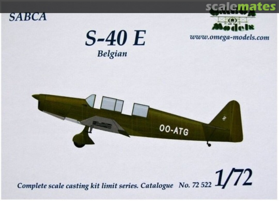 Boxart SABCA S-40 E 72 522 Omega Models Boxart SABCA S-40 E 72 522 Omega Models