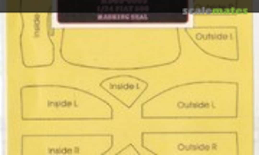 1:24 Fiat 500 Masking Sticker (Hobby Design HD09-0009) HD09-0009