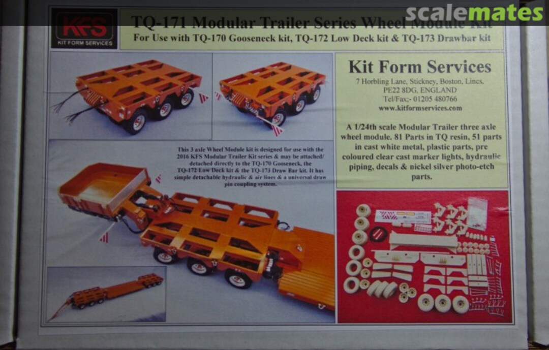 Boxart Modular Trailer TQ-171 Kit Form Services Boxart Modular Trailer TQ-171 Kit Form Services