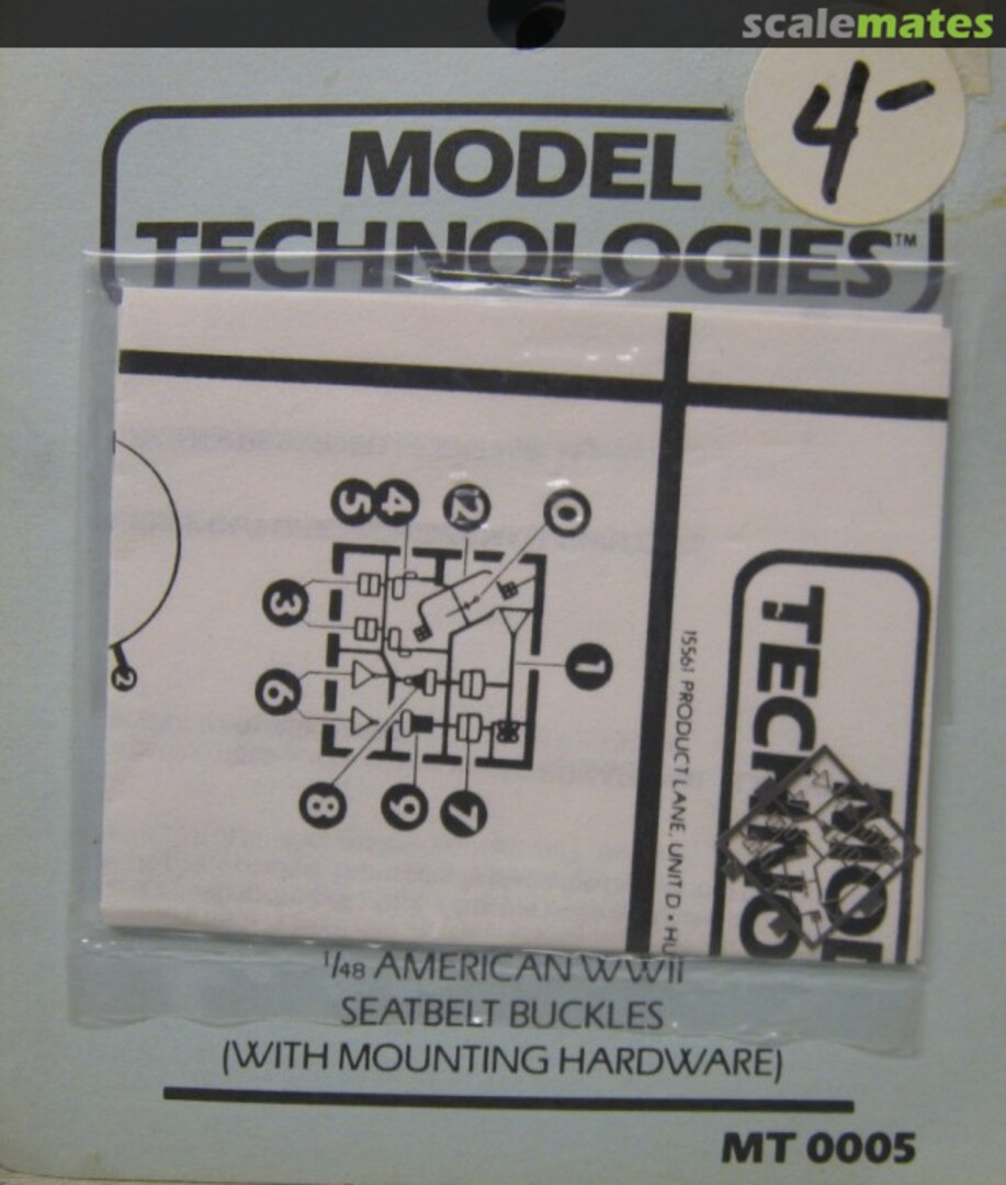 Boxart American WWII Seatbelt Buckles MT 0005 Model Technologies