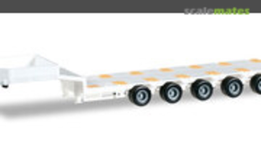 1:87 Goldhofer low boy trailer 5-axle with enclosed chutes, traffic white (Herpa 076388-004)