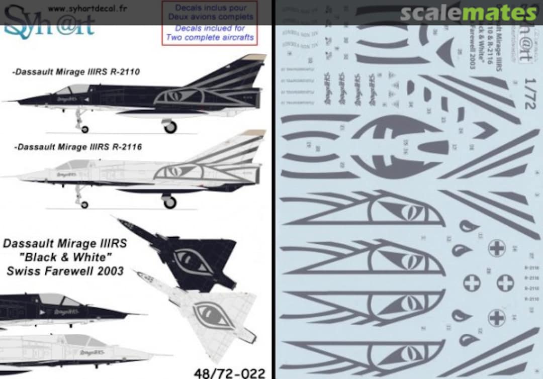 Boxart Dassault Mirage IIIRS 72-022 Syhart Boxart Dassault Mirage IIIRS 72-022 Syhart
