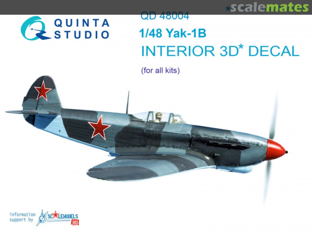 Boxart Yak-1B (late production) interior 3D decals QD48004 Quinta Studio Boxart Yak-1B (late production) interior 3D decals QD48004 Quinta Studio