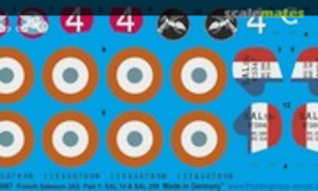 1:48 French Salmson 2A2- Part 1: SAL 14 & SAL 259 (Peddinghaus-Decals 48 4087) 48 4087