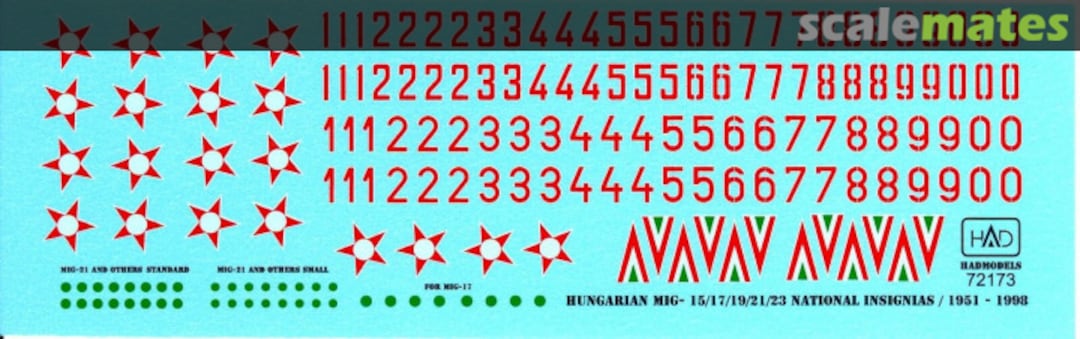 Contents Hungarian National Insignias and Numbers 1951-1998 72173 HADmodels Contents Hungarian National Insignias and Numbers 1951-1998 72173 HADmodels