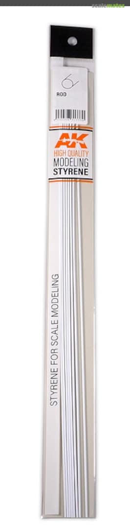 Boxart Styrene Rods 0.50 diameter X 350mm (10 units) AK 6536 AK Interactive Boxart Styrene Rods 0.50 diameter X 350mm (10 units) AK 6536 AK Interactive